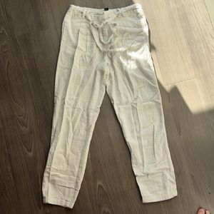 white paper bag pants